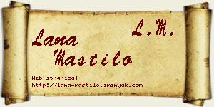 Lana Mastilo vizit kartica
